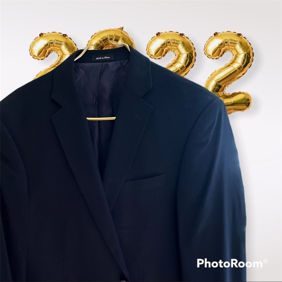 Mens Jean -Paul Germain Dark Blue Sport Coat 42R - Picture 2 of 5